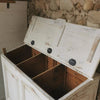 3 Compartment Flour Storage Chest with Slanted Top