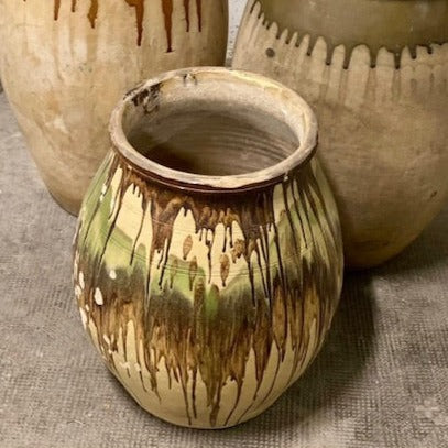 Provincial Pot with Brown and Green Glaze