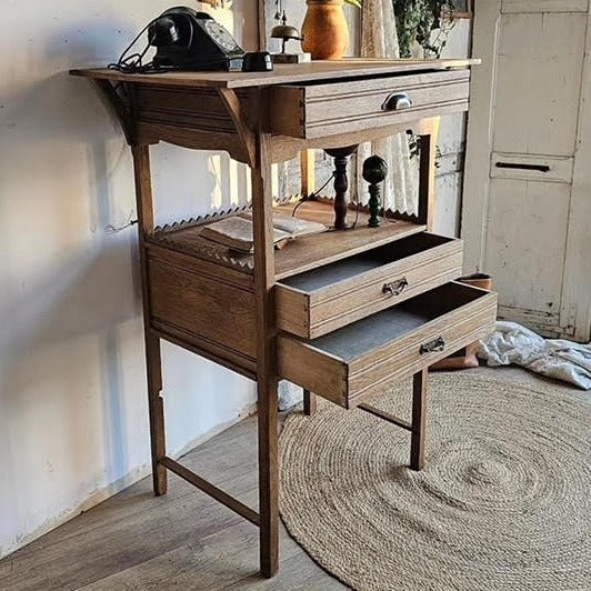 Oak Stand with 3 Drawers