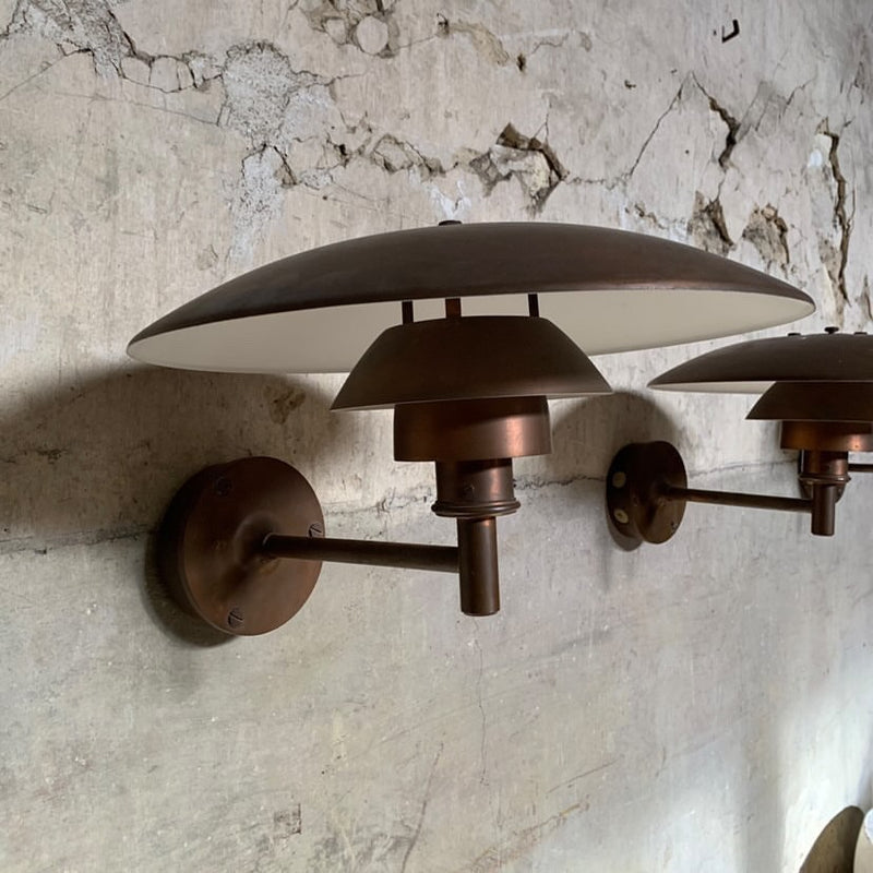 Pair of Copper Wall Lights