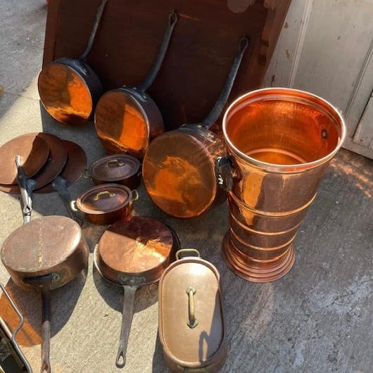 Copper Pieces Pots and Pans