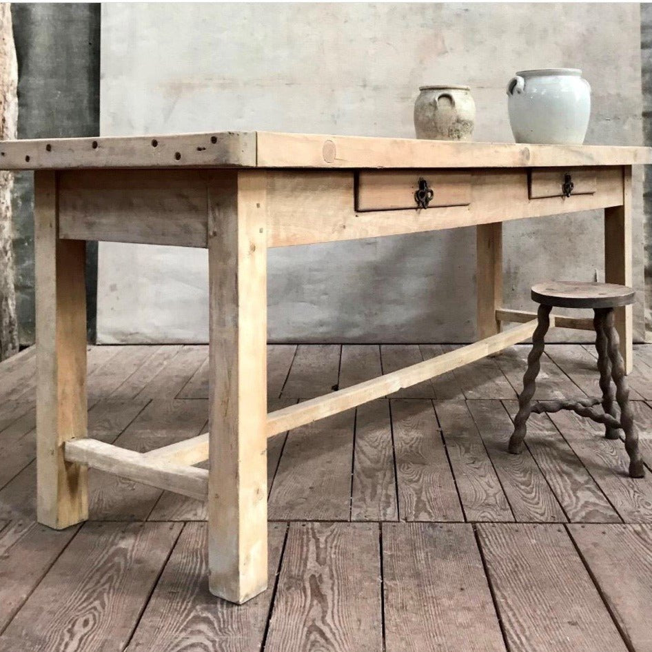 Old French Kitchen Work Tables Vintage European Kitchen Island Table