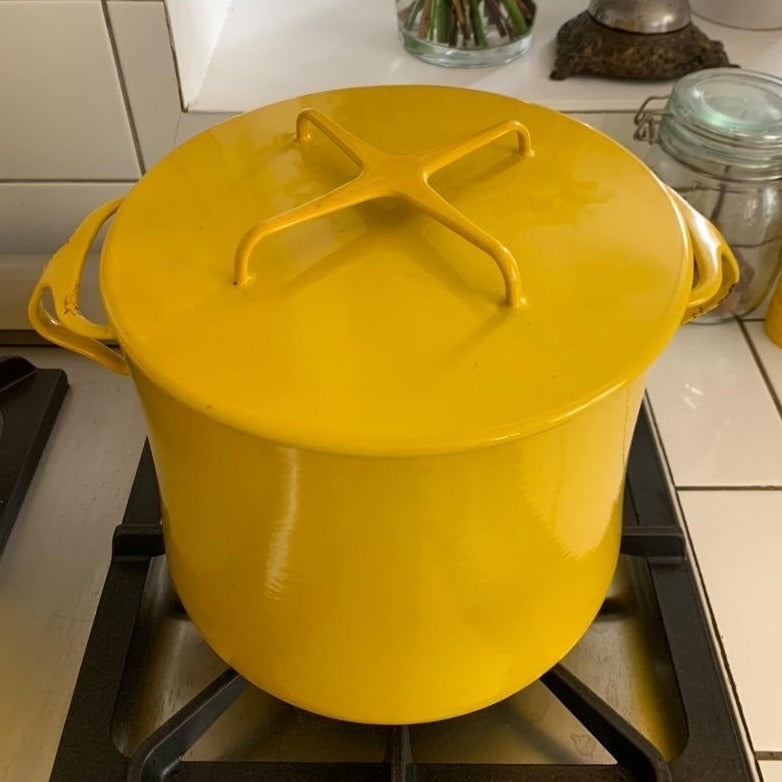 Enameled Cast Iron Pot with Top - Danske Bright Yellow – The Nicholson  Gallery