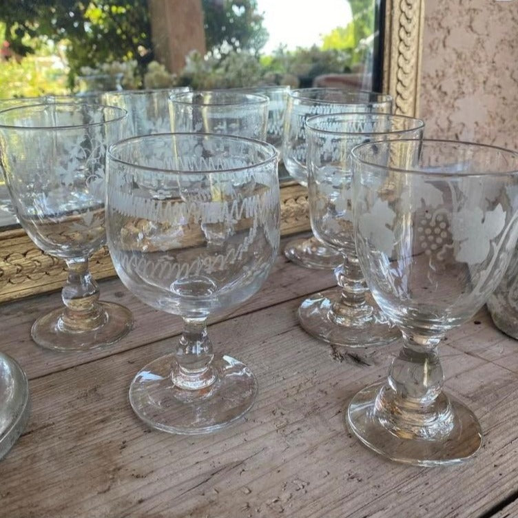 Set of 6 Engraved Glasses