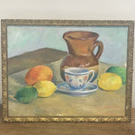 Still Life Canvas on Board - Jug with Fruit