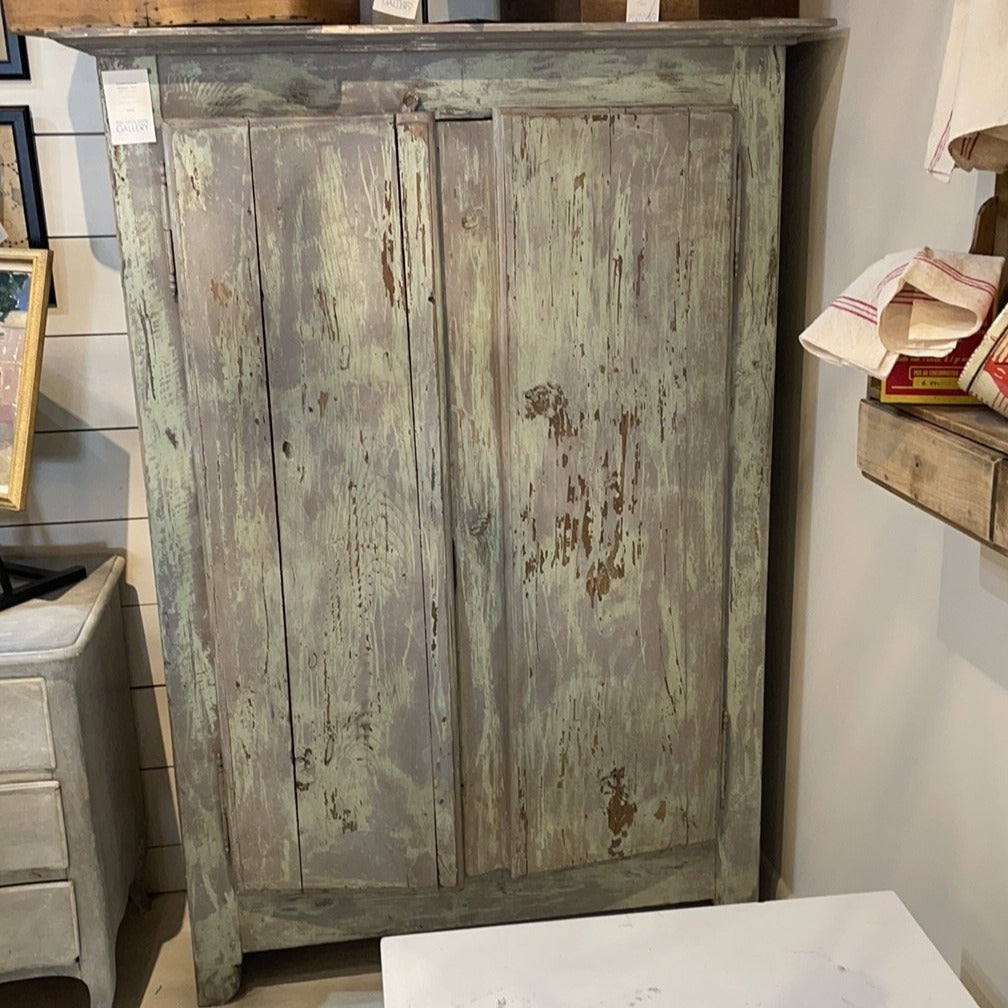 Primitive Green Armoire Pine