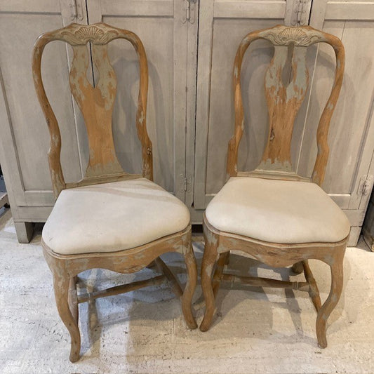 Pair of Gustavian Dining Chairs