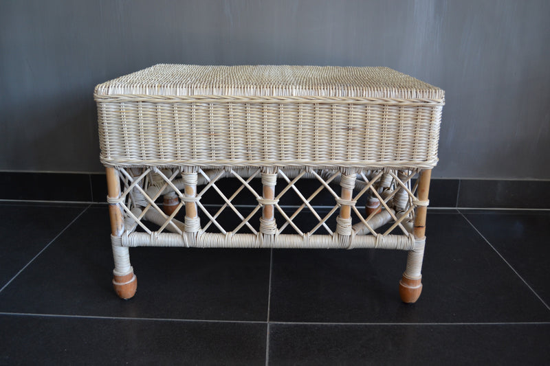 August Rattan Side Table, by Belgian Pearls