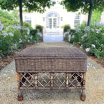 August Rattan Side Table, by Belgian Pearls