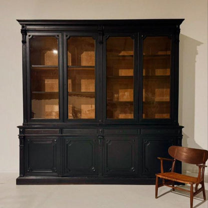 Napoleon III Ebonized Double Bookcase