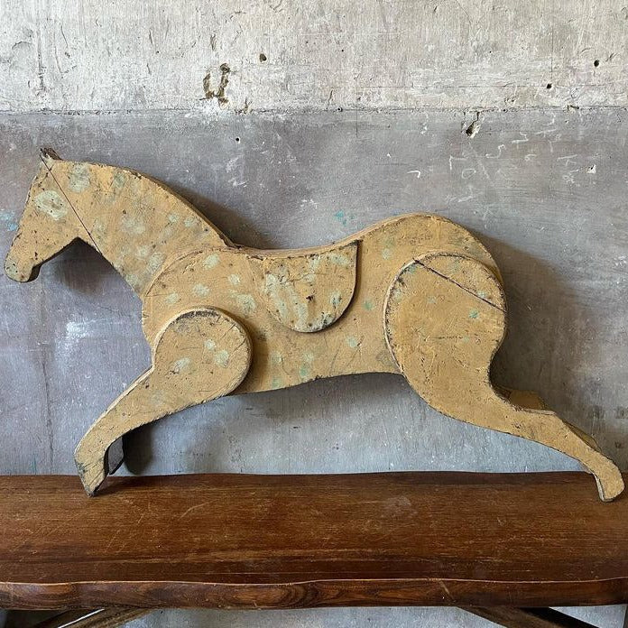 Yellow Carved Horse
