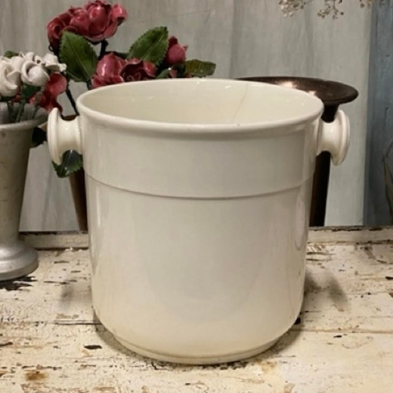 Louis Philippe Period Old Gien Pot with Button Knobs