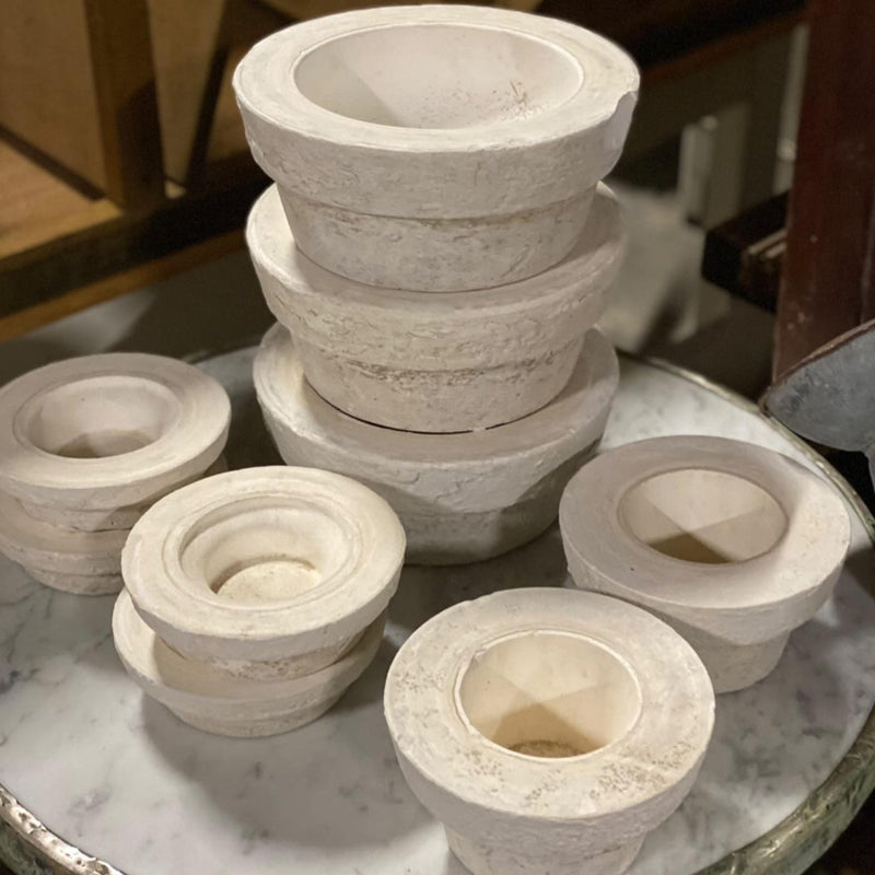 Old Plaster Candle Holders