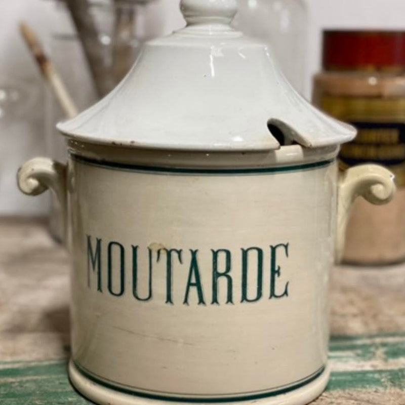 Large Mustard Pot with Lid