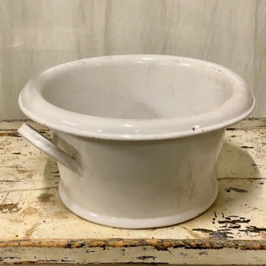 White Enamel Basin