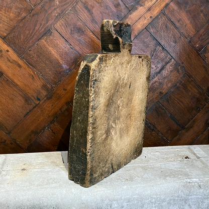 Antique French Cutting Block with Indentation