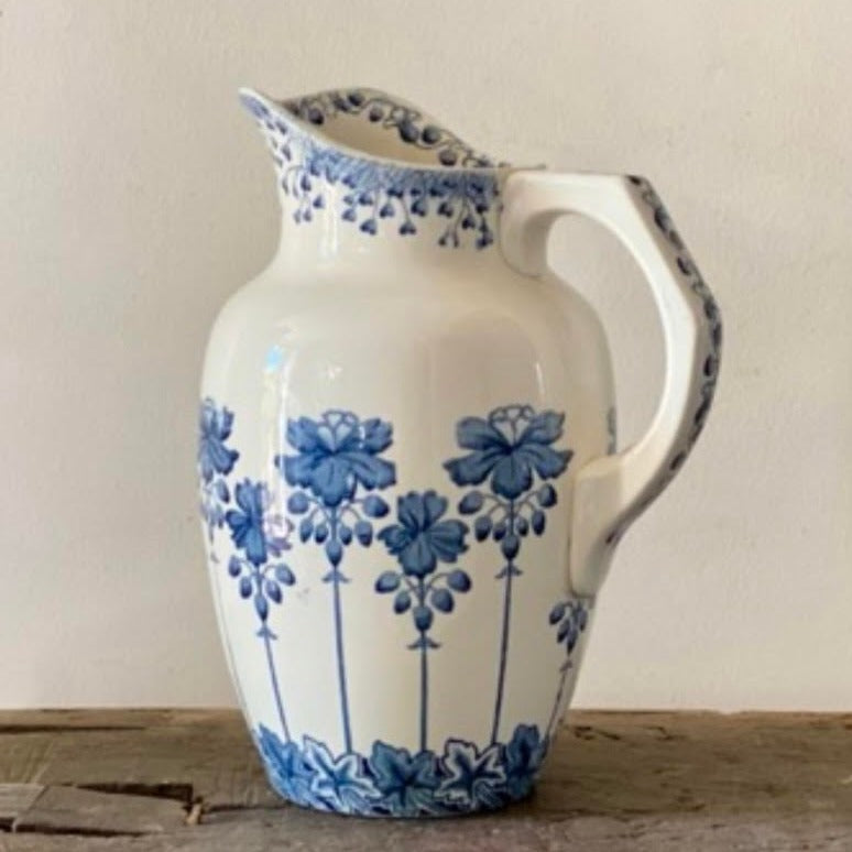 Pitcher with Blue Flowers