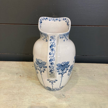 Digoin Wash Pitcher with Blue Flowers