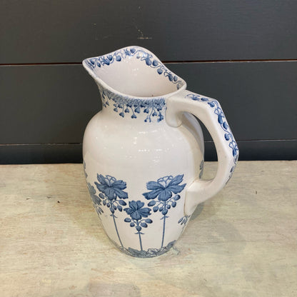 Digoin Wash Pitcher with Blue Flowers