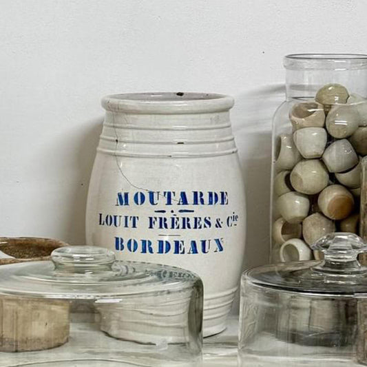 Large Mustard Jar Moutarde Bordeaux Louit Freres