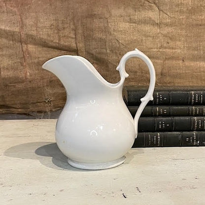 Vintage White Milk Pitcher