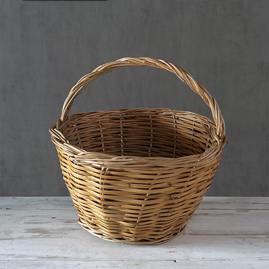 French Wicker Harvest Basket