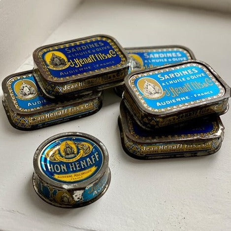 Old Blue Tins of Breton Sardines