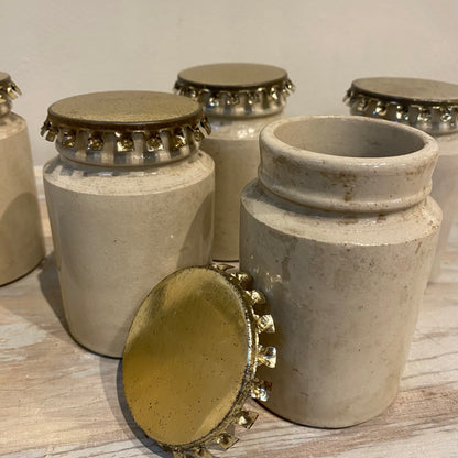 Pots de Creme Jars with Metal Lids