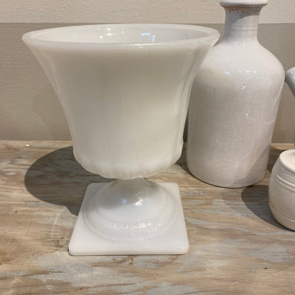 Old White Opaline Vase