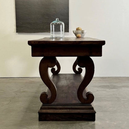 French Second Empire Oak Drapers Table