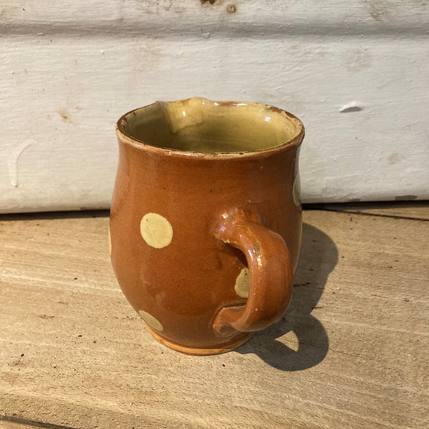 Earthenware Vessel with Polka Dots