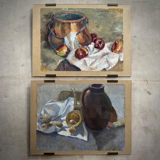 Framed Still Life, Oil on Paper