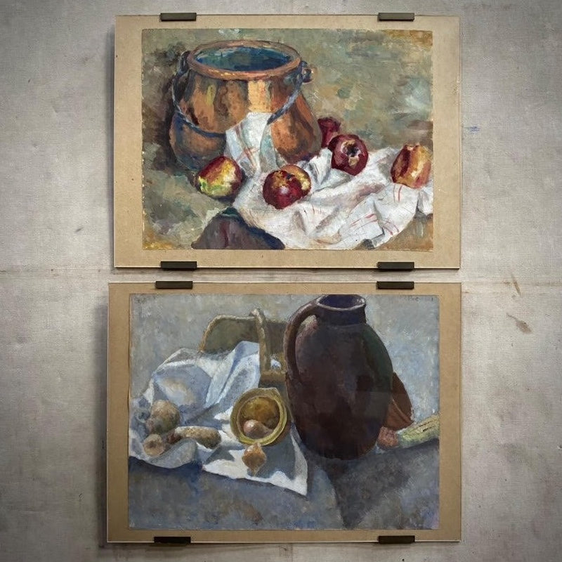 2 Framed Still Life’s | Oil on high quality paper | Copper Pot