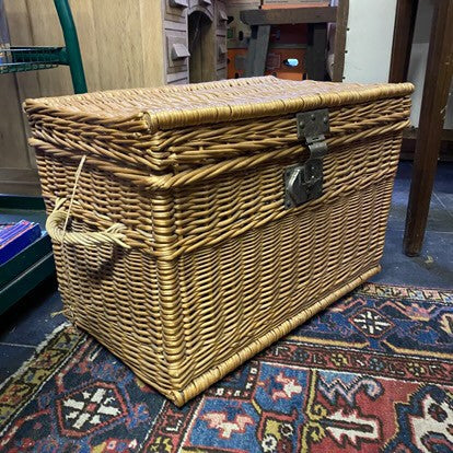 Wicker Travel Trunk with Lock & Key