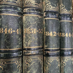 12 Large Old Books from Mid 1800s