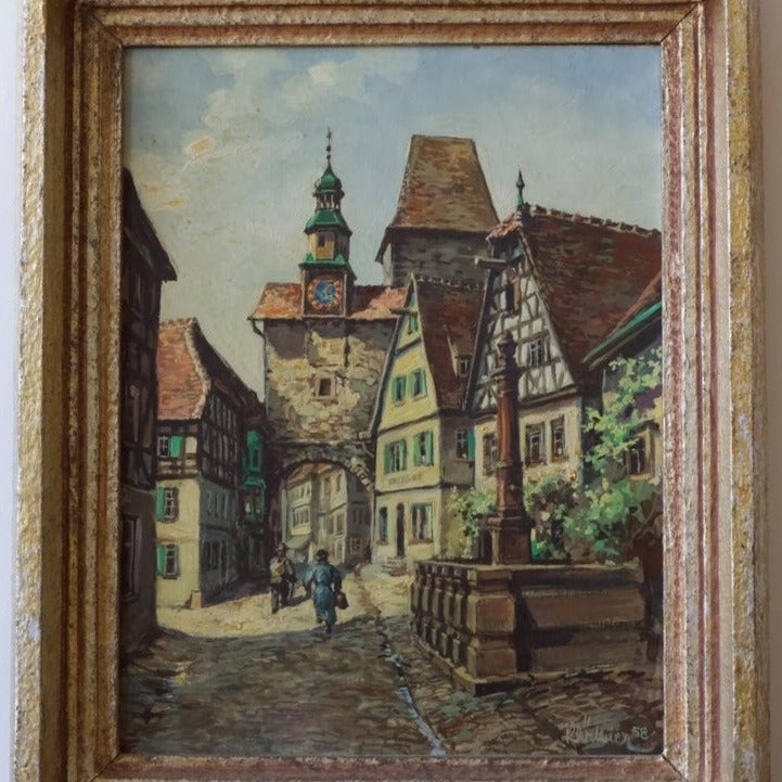 Unframed Painting of Rothenberg, Deutschland