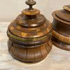Antique Dutch 19th C Wooden Treen Biedemeire Tobacco Jar