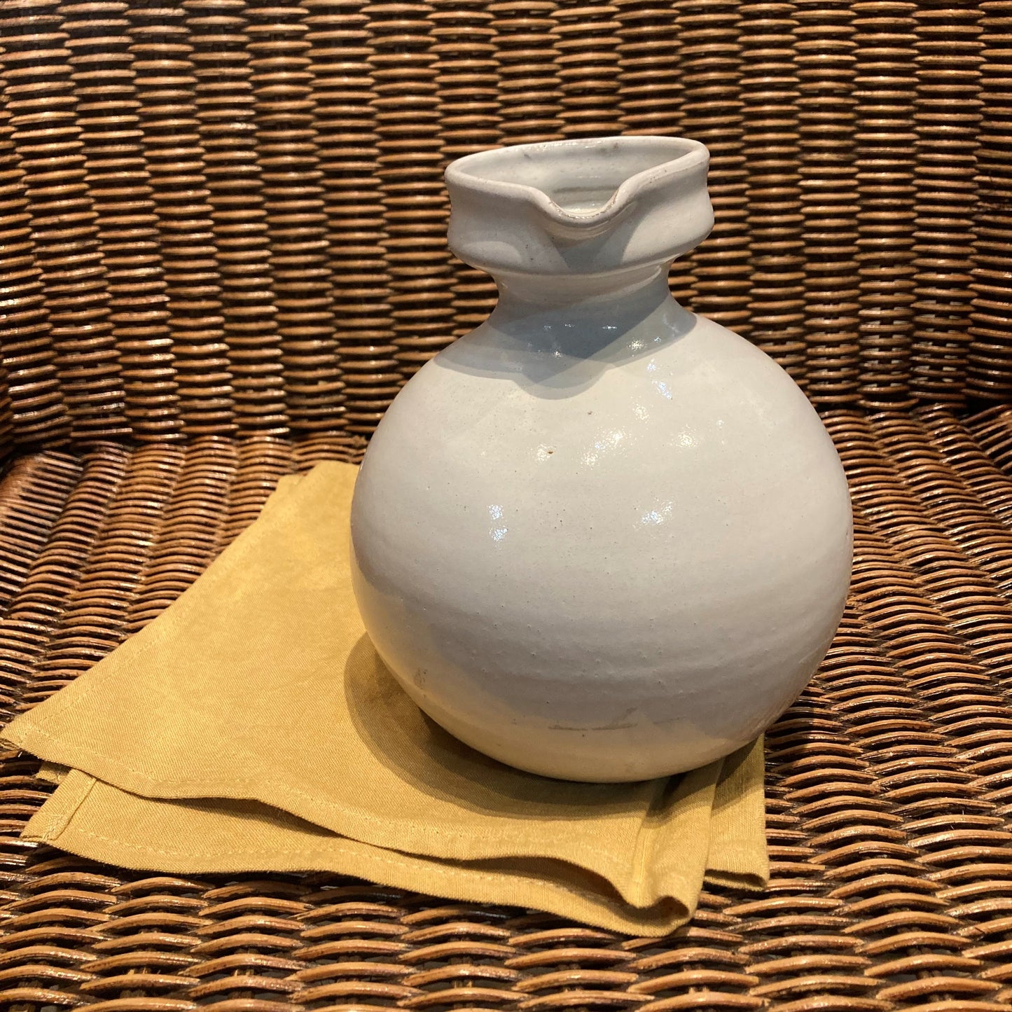 Ceramic White Syrup Pitcher