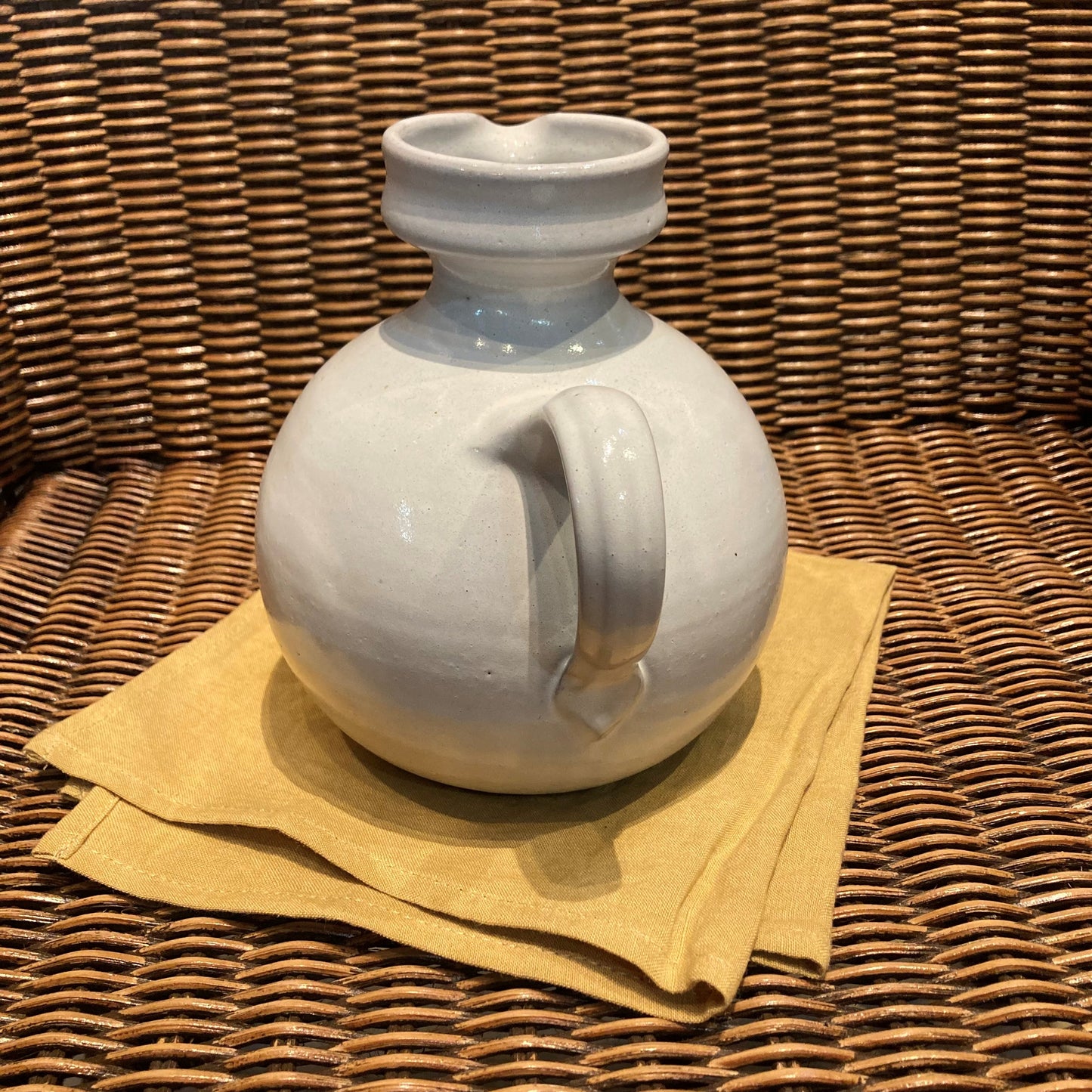 Ceramic White Syrup Pitcher