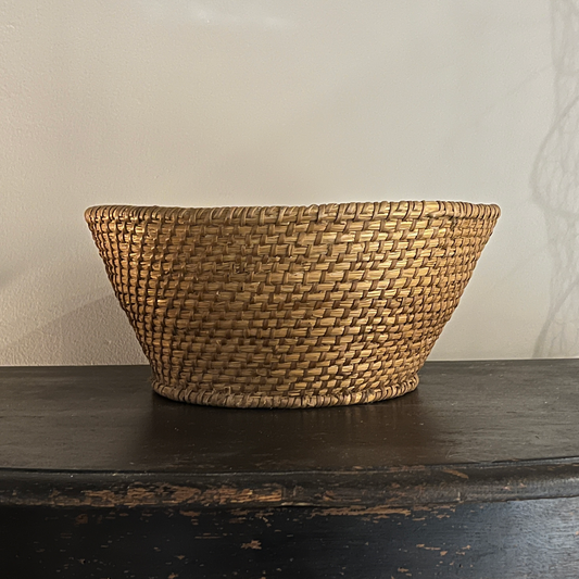 Large Round Basket with Tight Weave