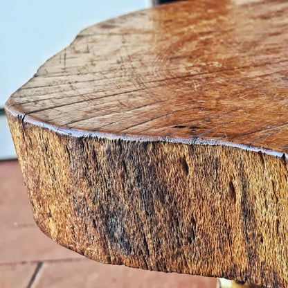 Brutalist Tree Slab Side Table