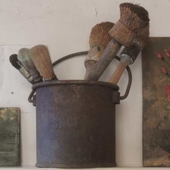 Bucket with Brushes from the SNCF-French Train Company