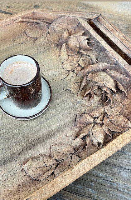 Carved Oak Tray