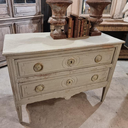 2 Drawer Painted  Louis XVI Commode