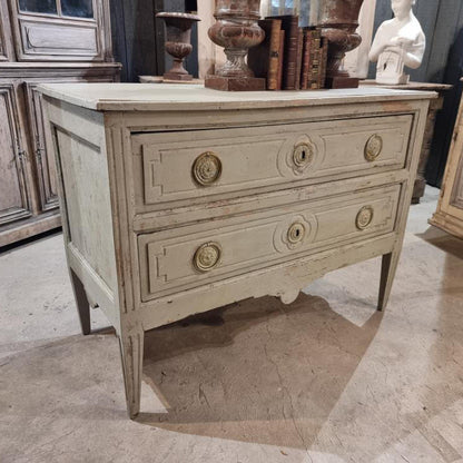 2 Drawer Painted  Louis XVI Commode