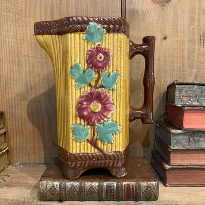 French Pitcher with Red Flowers