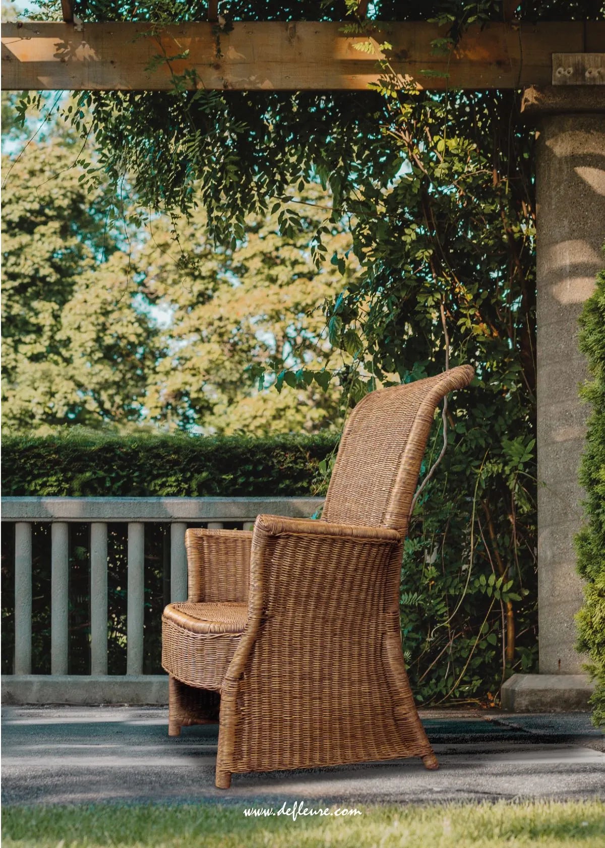 Maryse Rattan Dining Chair, by Defleur