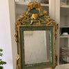 Louis XVI Period Painted Green Mirror with Mercury Glass