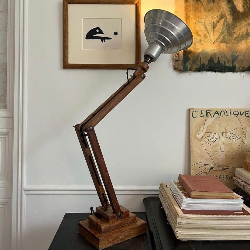 French Constructivist Period Adjustable Desk Lamp