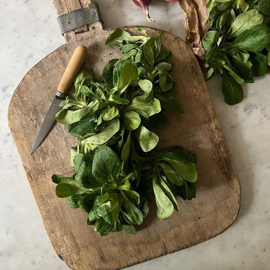 Large Primitive Cutting Board with Metal Bands